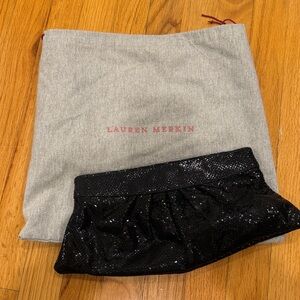 Lauren Merkin Black Clutch Size One Size